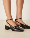 【送料無料】 レイド レディース ヒール シューズ RAID Stacia sling back heeled mary janes in black Blac...