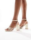 【送料無料】 レイド レディース サンダル シューズ RAID Iveyy block heeled strappy sandals in butter yellow Butter yellow