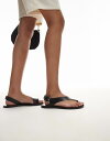 【送料無料】 マンゴ レディース サンダル シューズ Mango leather strap buckle detail sandals in black Black