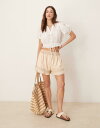 【送料無料】 エイソス レディース ハーフパンツ・ショーツ ボトムス ASOS DESIGN textured lace detail shorts in antique wash Antique
