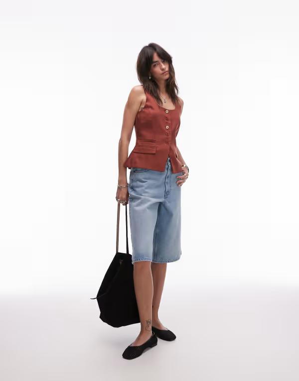 【送料無料】 トップショップ レディース ハーフパンツ・ショーツ ボトムス Topshop boar