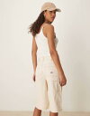 【送料無料】 ディッキーズ レディース ハーフパンツ・ショーツ ボトムス Dickies carpenter denim jorts in off white Off-white