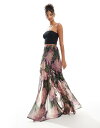 【送料無料】 エイソス レディース スカート ボトムス ASOS DESIGN ruffle spilt maxi skirt in floral print floral