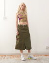 【送料無料】 デウス エクス マキナ レディース スカート ボトムス Deus Ex Machina arts & crafts cargo skirt in green Green
