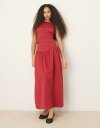 【送料無料】 グラマラス レディース スカート ボトムス Glamorous drop waist maxi skirt in deep red - part of a set DEEP RED