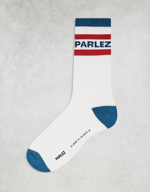 【送料無料】 パルレ レディース 靴下 アンダーウェア Parlez strive contrast