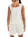 【送料無料】 エイソス レディース ベスト トップス ASOS DESIGN Kayla mix and match tie side beach top in...
