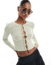 【送料無料】 ブレーブソウル レディース カーディガン アウター Brave Soul ribbed knit button down cardigan in sage green SAGE