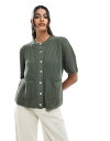【送料無料】 エイソス レディース カーディガン アウター ASOS DESIGN knit cardigan with patch pockets in kh...