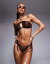 【送料無料】 サウスビーチ レディース ボトムスのみ 水着 South Beach shiny crinkle tie side bikini..