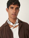 【送料無料】 エイソス メンズ マフラー・ストール・スカーフ アクセサリー ASOS DESIGN paisley bandana in white and black WHITE