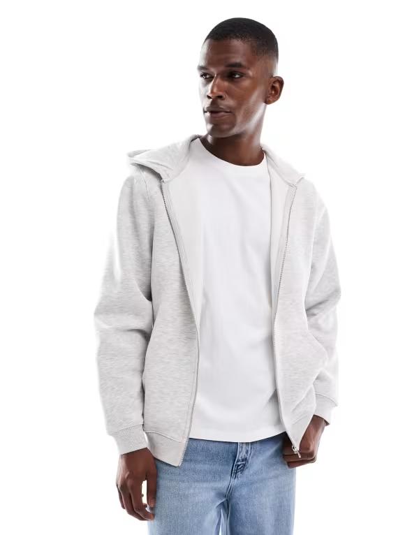 エイソス メンズ アウター パーカー・スウェット パーカー ASOS DESIGN hoodie marl Ice Marl マール