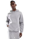 【送料無料】 エイソス メンズ パーカー・スウェット アウター ASOS DESIGN standard fit hoodie in gray Gray Heather(4)