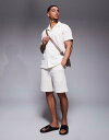 【送料無料】 シックスジュン メンズ ハーフパンツ・ショーツ ボトムス Sixth June waffle detail shorts in cream - part of a set CREAM