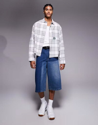 【送料無料】 リキュールアンドポーカー メンズ ハーフパンツ・ショーツ ボトムス Liquor N Poker extra baggy denim shorts in blue patchwork IN BLUE PATCHWORK 【送料無料】 リキュールアンドポーカー メンズ ハーフパンツ・ショーツ ボトムス Liquor N Poker extra baggy denim shorts in blue patchwork IN BLUE PATCHWORK