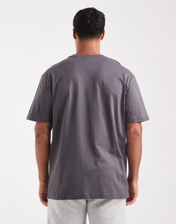 【送料無料】 オンリーアンドサンズ メンズ Tシャツ トップス ONLY & SONS relaxed fit t-shirt in dark gray Gray Pinstripe