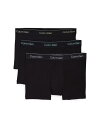 【送料無料】 カルバンクライン メンズ トランクス アンダーウェア Calvin Klein Icon Cotton Stretch 3 pack boxer briefs in black with color logo waistbands B- WHITE BEAU BLUE