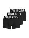【送料無料】 カルバンクライン メンズ トランクス アンダーウェア Calvin Klein Intense Power 3 pack briefs in black with green/gray waistbands B- MISTY GR WHITE