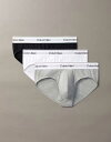 【送料無料】 カルバンクライン メンズ ブリーフパンツ アンダーウェア Calvin Klein Icon Cotton Stretch 3 pack hip briefs in white gray black Multi