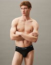 【送料無料】 カルバンクライン メンズ ブリーフパンツ アンダーウェア Calvin Klein Icon Cotton Stretch 3 pack hip briefs in triple black Black