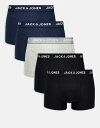 【送料無料】 ジャック アンド ジョーンズ メンズ ボクサーパンツ アンダーウェア Jack & Jones 5 pack boxer briefs in na...