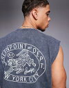 【送料無料】 エイソス メンズ ベスト トップス ASOS DESIGN heavyweight boxy oversized tank with back g...