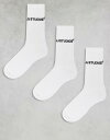 【送料無料】 ジャック アンド ジョーンズ メンズ 靴下 アンダーウェア Jack & Jones sports socks 3 pack in white white