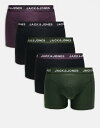 【送料無料】 ジャック アンド ジョーンズ メンズ ボクサーパンツ アンダーウェア Jack & Jones 5 pack briefs in black kh...
