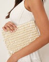 【送料無料】 エイソス レディース クラッチバッグ バッグ ASOS DESIGN faux pearl droplet zip top clutch bag ...