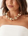 エイソス レディース アクセサリー ネックレス・チョーカー・ペンダントトップ ショーツ GOLD ASOS DESIGN short necklace with mixed spherical ball detail in gold tone