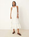 【送料無料】 フリーピープル レディース ワンピース トップス Free People tip toe tulip embroidered midaxi dress in ivory IVORY