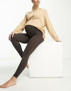 【送料無料】 ママライシアス レディース レギンス ボトムス Mamalicious Maternity seamless legging in chocolate brown set BROWN