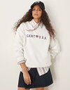 【送料無料】 ガント レディース パーカー・スウェット アウター Gant shield USA logo sweatshirt in white Eggshe...