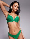【送料無料】 アンサマーズ レディース ブラジャー アンダーウェア Ann Summers Sexy Lace padded plunge in paradise green GREEN