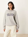 【送料無料】 ガント レディース パーカー・スウェット アウター GANT graphic sweatshirt in gray LIGHT GRAY MELA...