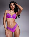 【送料無料】 アンサマーズ レディース ブラジャー アンダーウェア Ann Summers Sexy Lace two-tone padded plunge bra in pink & blue Multi