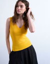 【送料無料】 トップショップ レディース ベスト トップス Topshop jersey deep V-neck sleeveless tank top in ...