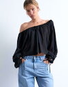 【送料無料】 トップショップ レディース タンクトップ トップス Topshop long sleeve tie detail trapeze blouse i...