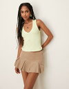 【送料無料】 エイソス レディース ベスト トップス ASOS DESIGN ribbed v neck tank top in lemon LEMON