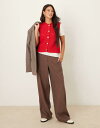 【送料無料】 マンゴ レディース ベスト トップス Mango sleeveless knit vest in red RED