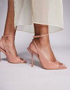 【送料無料】 シミ レディース サンダル シューズ Simmi London Theodosia high heeled sandals with tie detailing in beige Beige pu