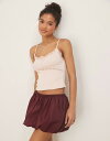 【送料無料】 エイソス レディース シャツ トップス ASOS DESIGN ribbed cami top with lace and button deta...