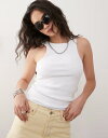 【送料無料】 コルージョン レディース ベスト トップス COLLUSION elevated double layer structured racer ne...