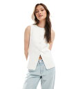 【送料無料】 コットンオン レディース ベスト トップス Cotton On Sienna linen-cotton blend vest in white W...