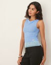 【送料無料】 ハウスオブサニー レディース ベスト トップス House of Sunny multi layer mesh tank top in beau ...