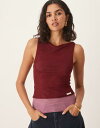 【送料無料】 ハウスオブサニー レディース ベスト トップス House of Sunny multi layer mesh tank top in berry...