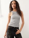 【送料無料】 コルージョン レディース ベスト トップス COLLUSION elevated double layer structured racer ne...