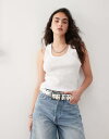 【送料無料】 コルージョン レディース ベスト トップス COLLUSION elevated seam detailing waffle knit tank ...