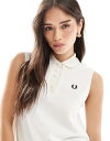 【送料無料】 フレッドペリー レディース ポロシャツ トップス Fred Perry sleeveless polo shirt in light ecru L...