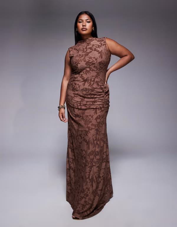 エイソス レディース トップス ワンピース ハイネック マキシワンピース ギャザー スカート ノースリー..